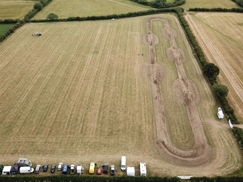Field operation: Tom Cruise arrives in helicopter prior to practising his dirt bike skills for movie