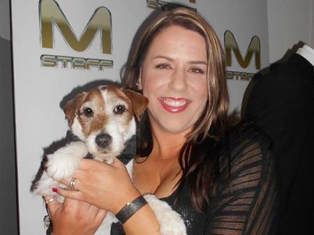 Hot dog: Sarah Clifford with Uggie from The Artist