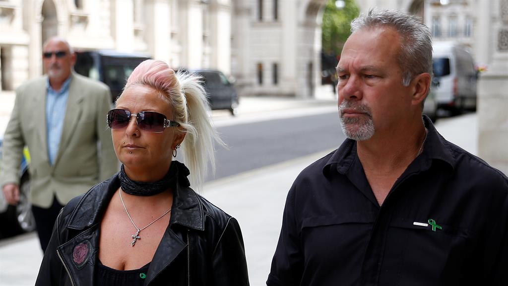 Proud: Harry’s mother Charlotte, seen here with his stepfather Bruce Charles, said it was a ‘huge step forward’
