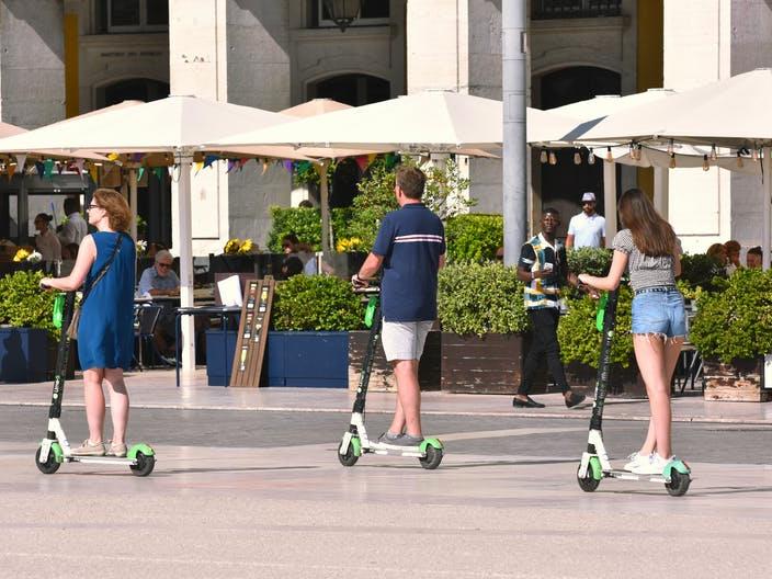 Handy for exploring: Riding e-scooters in Lisbon PICTURE: AMANI A/SHUTTERSTOCK
