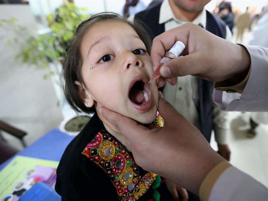 Different routes: The polio vaccine, given to millions of children around the world, is an example of a ‘killed’ vaccine PICTURE: ARSHAD ARBAB/EPA