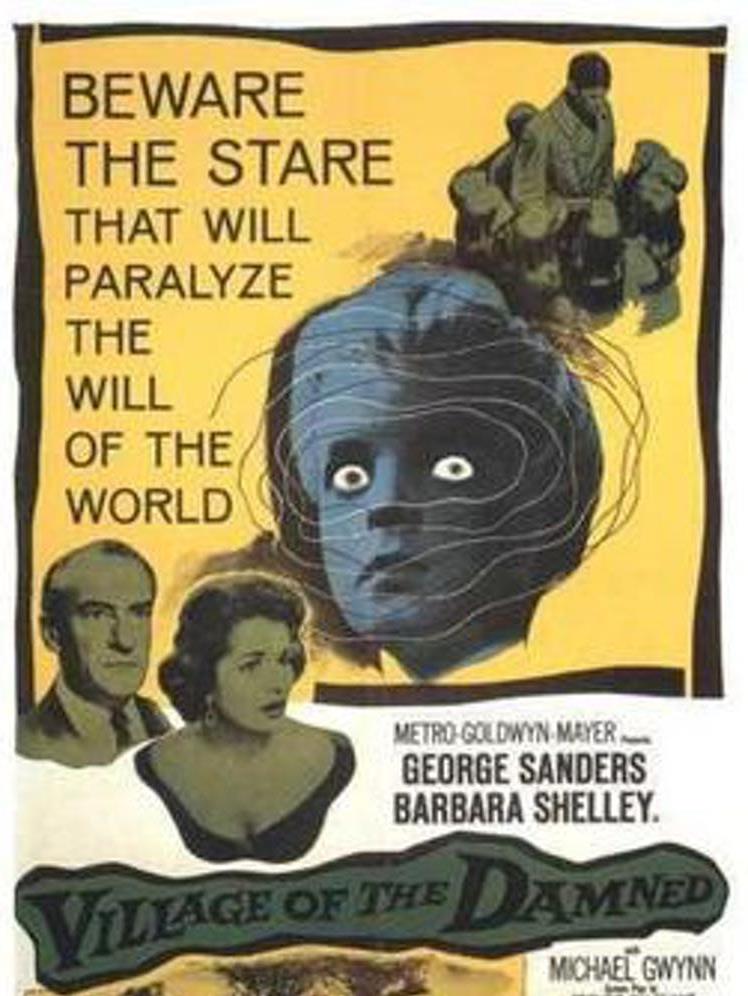 Frightening first look: Film poster from the 1960 Village Of The Damned PICTURE: WIKIMEDIA