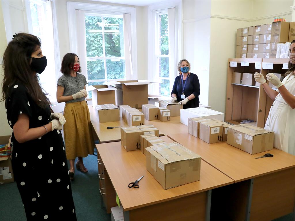 Charities: Kate with heads of AberNecessities, Little Village and Baby Basics