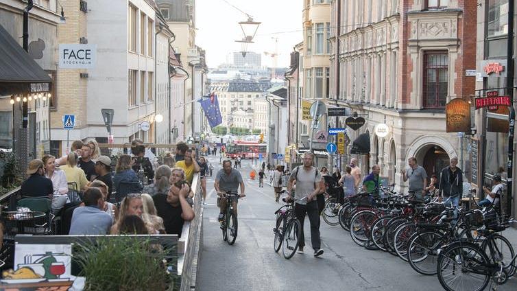 Different steps: Sweden has taken a remarkably lax approach to the virus PICTURE: FREDRIK SANDBERG/EPA