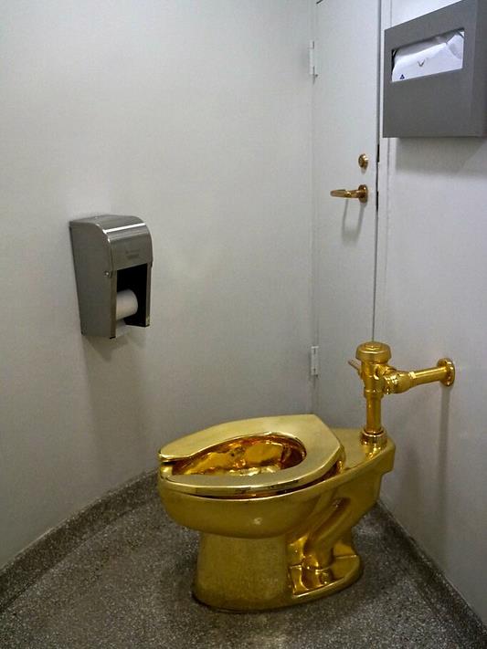 Tongue-in-cheek: America by Maurizio Cattelan at the Guggenheim PICTURE: FLIKR, CC BY-SA