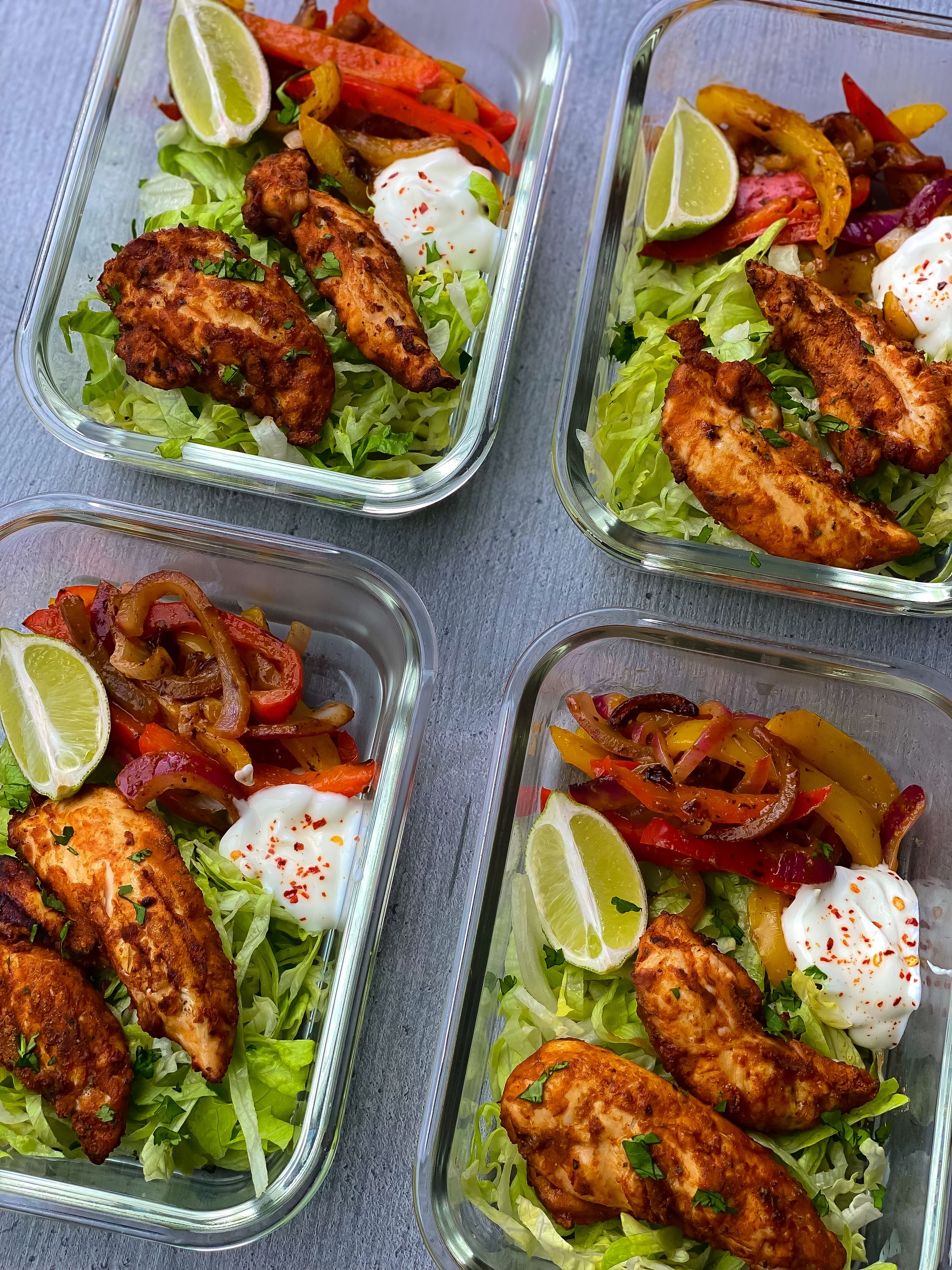 Low Carb Chicken Fajitas Meal Prep