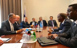 R/wasaare Kheyre oo New York kula kulmay Sergei Lavrov+Sawiro