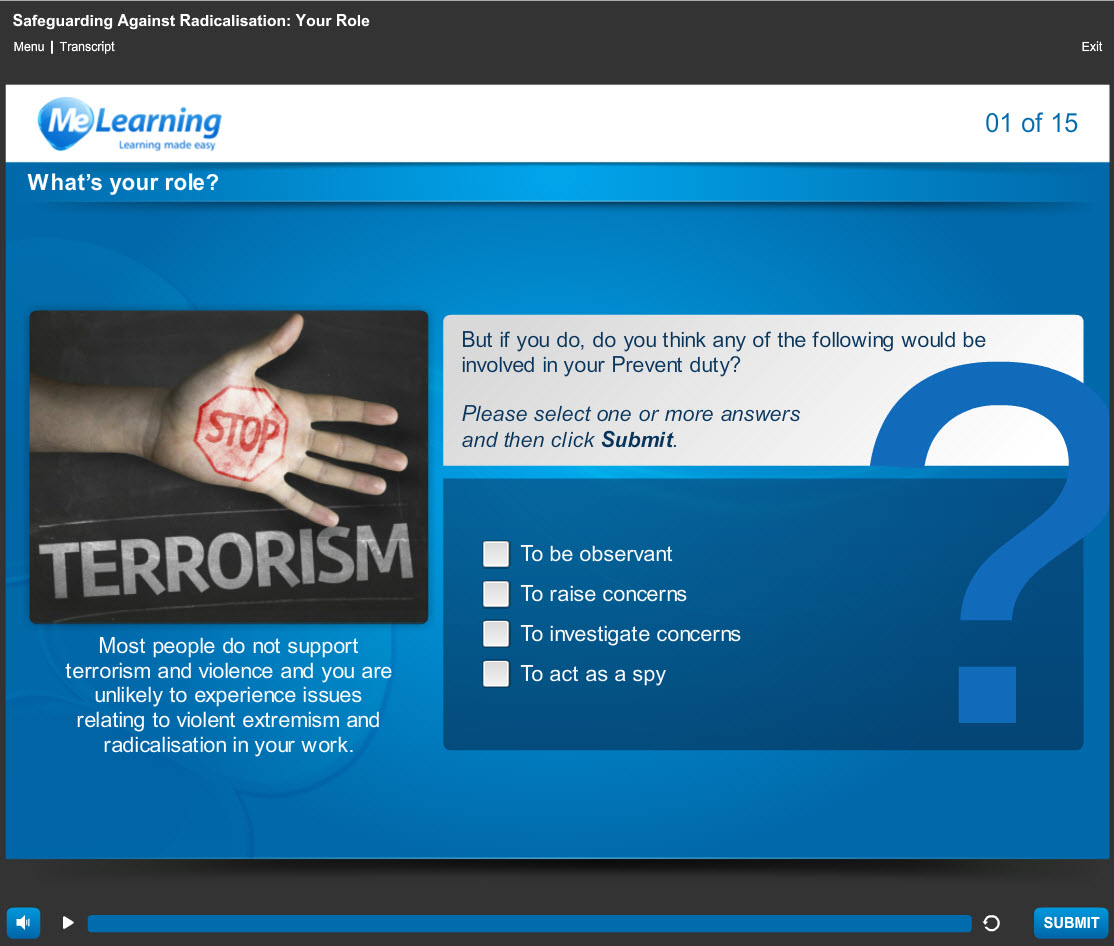 Safeguarding Against Radicalisation Prevent Duty Training Me Learning