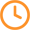 Clock icon in orange
