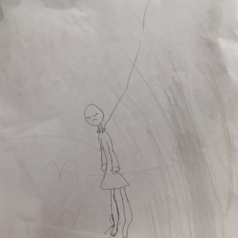 child's drawing of someone being hung. When should kids have smartphones?