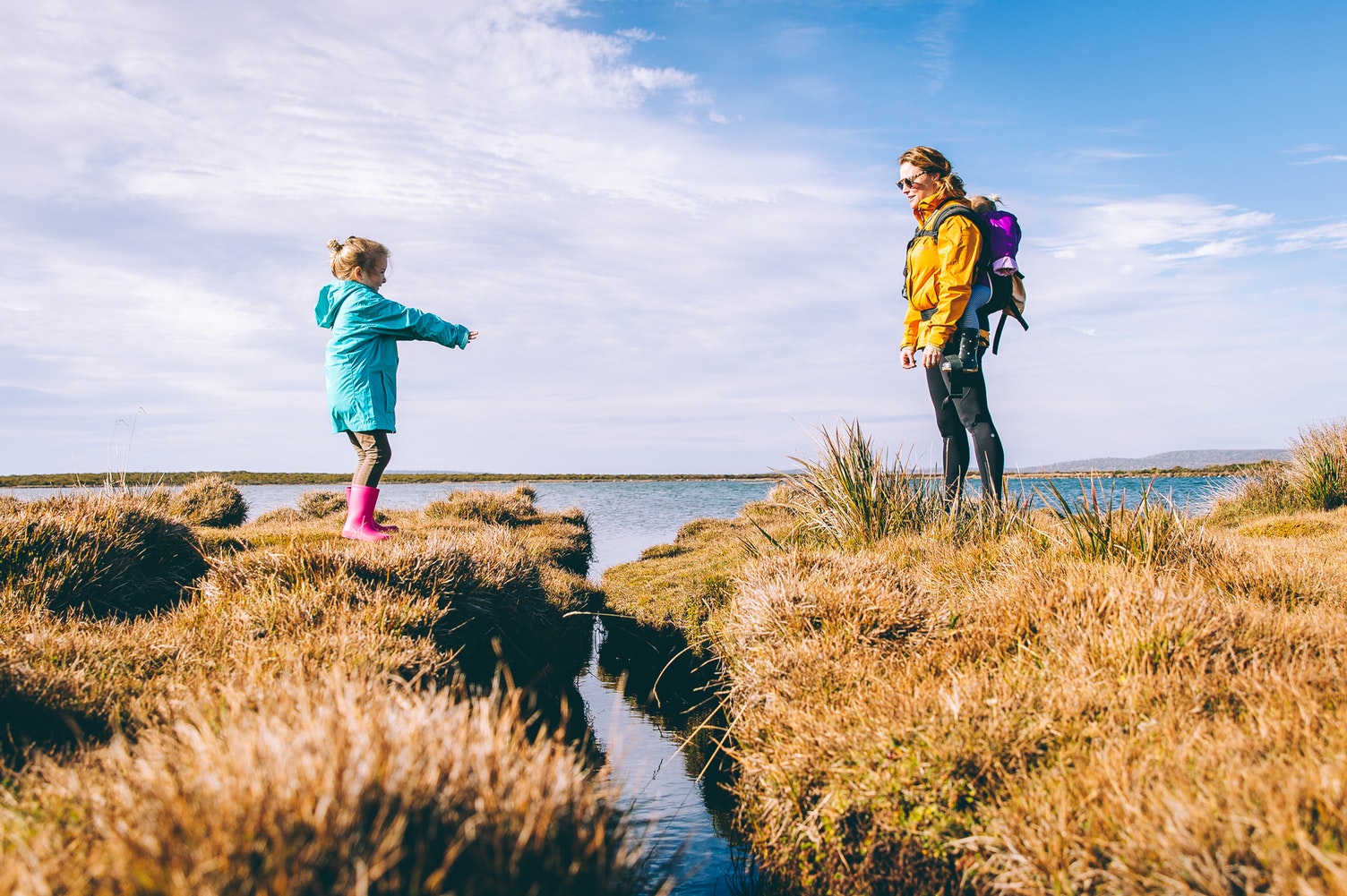 mym and daughter walking in countryside - let go of mum guilt