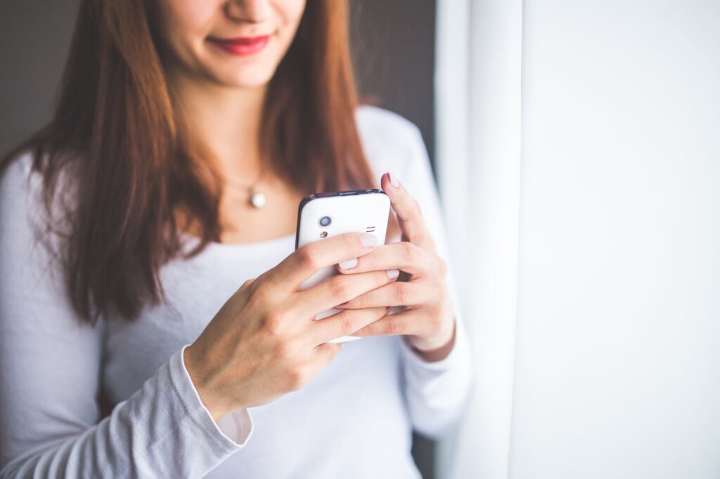 woman on phone