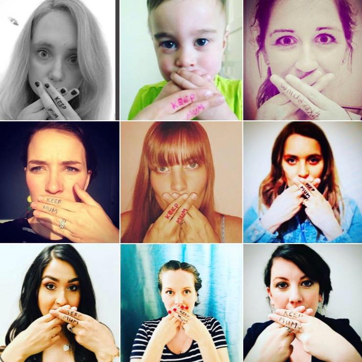 lots of people joining in with the Don't #KeepMum campaign
