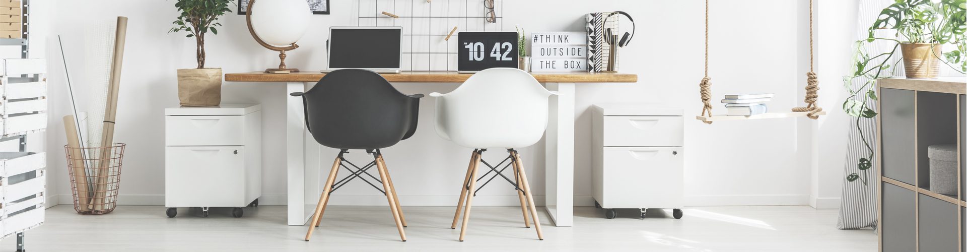 getting organised when working from home - tidy home office