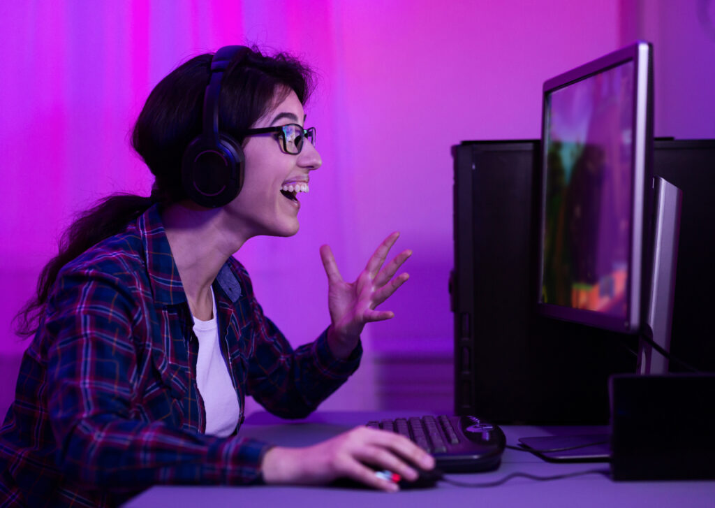 teenage girl on a coding course, hoping to make it as a game designer