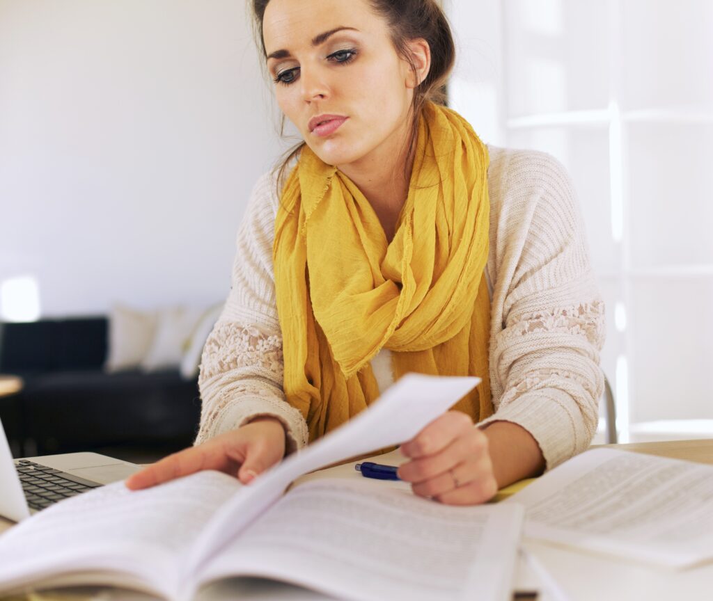 student trying to increase productivity when studying at home