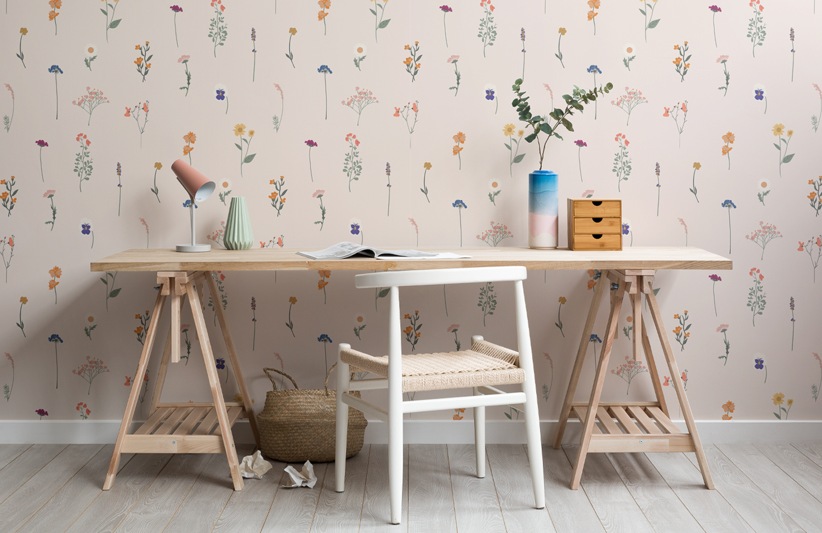 Pressed Flower Pattern Wallpaper | Hovia