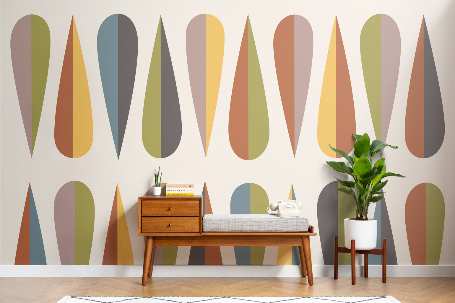 Wegner Colourful Retro Wallpaper Mural Murals Wallpaper