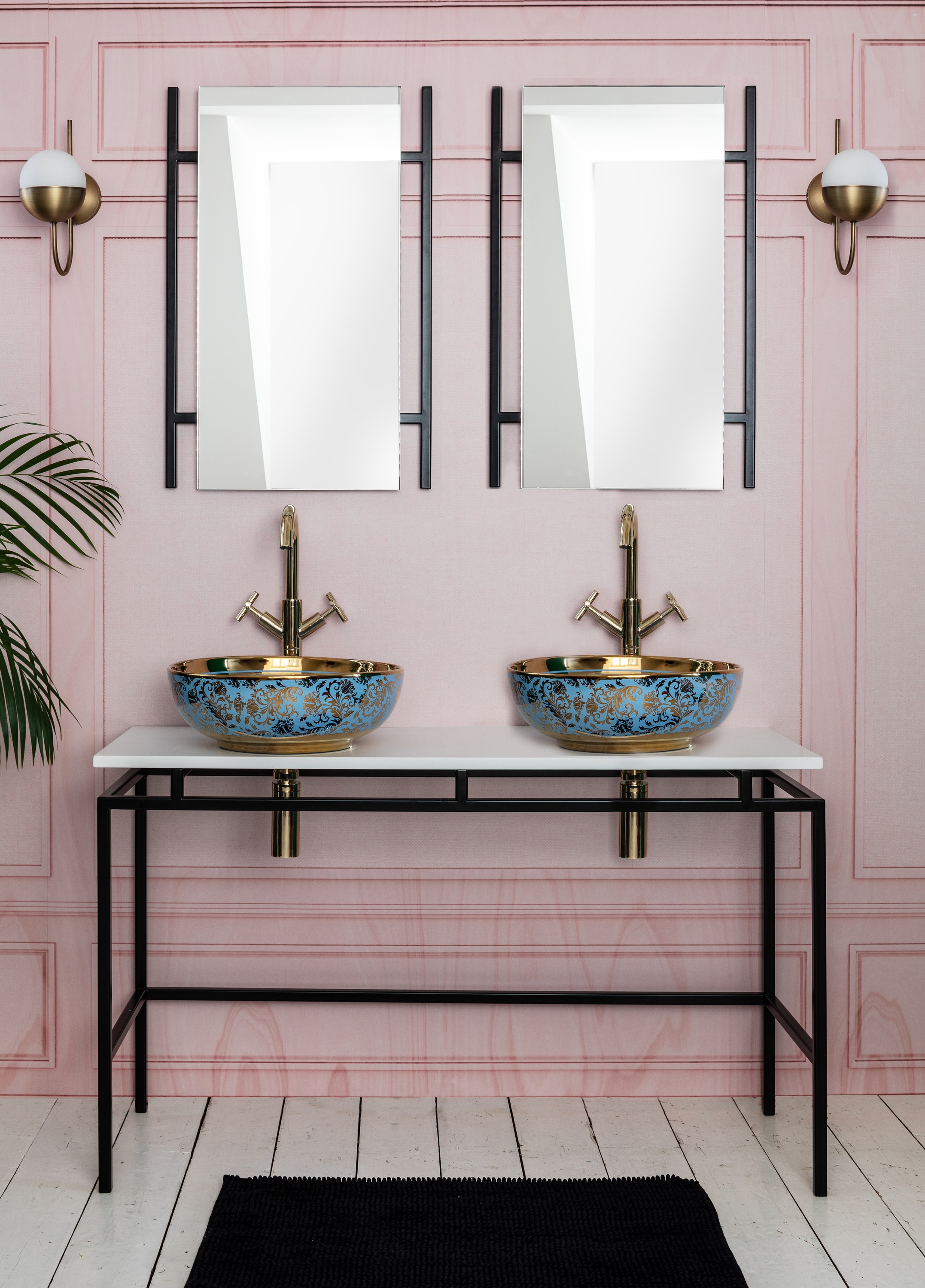 Pink Panel Wallpaper Mural Murals Wallpaper