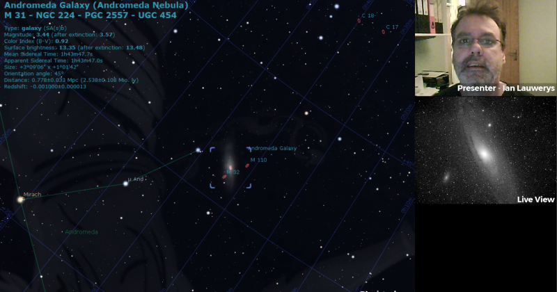Live Astronomy – 8th January 2018 – Galaxies