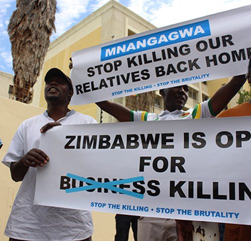 NAMIBIA: Zimbabweans express outrage at crackdown back home