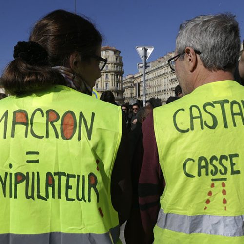 France’s yellow vests mark 3 months amid racist tensions