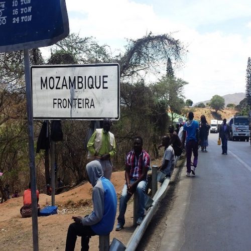 Zim transporters park their trucks as Cyclone Idai hits Beira