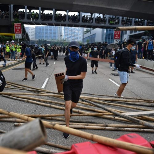 Tear gas fired as Hong Kong police, protesters clash