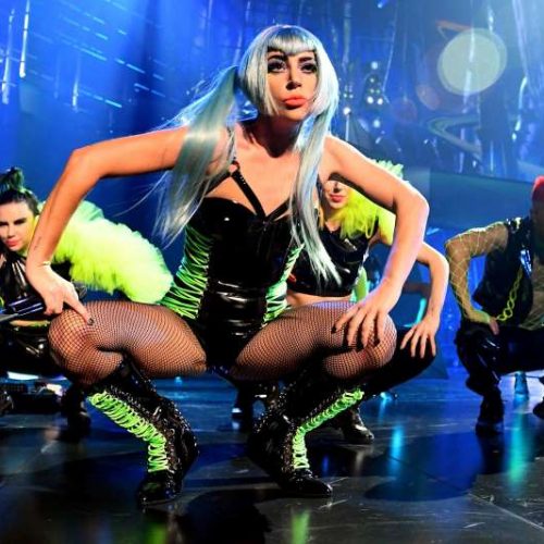 Lady Gaga, fan fall off stage during live performance