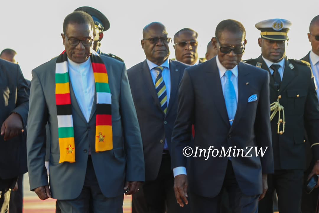 Equatorial Guinea President Mbasogo arrives in Harare for two-day state visit