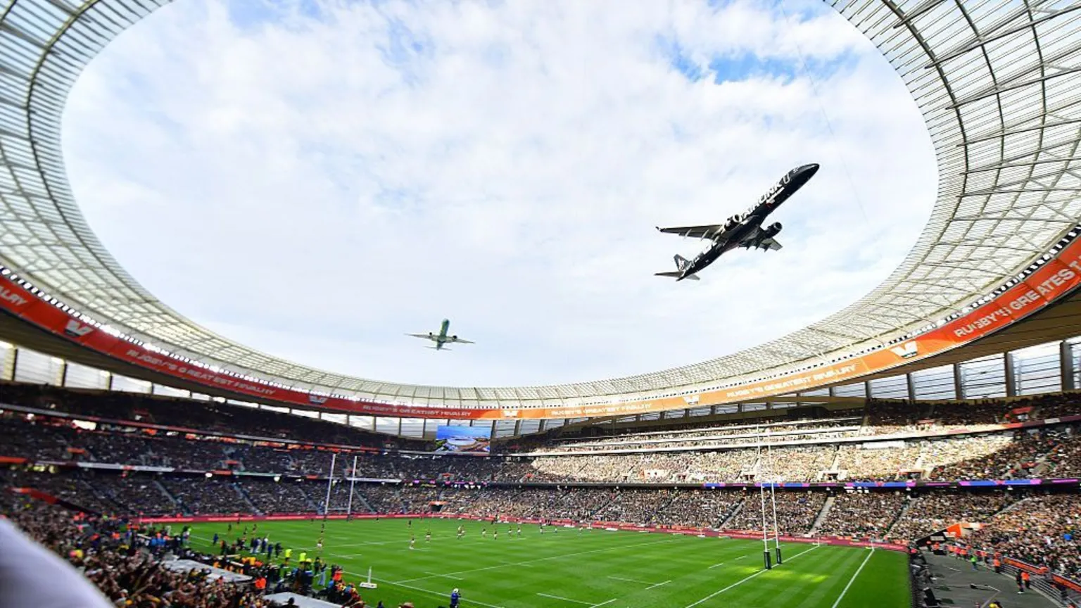 South African airline defends low-altitude aerial stunt over packed stadium