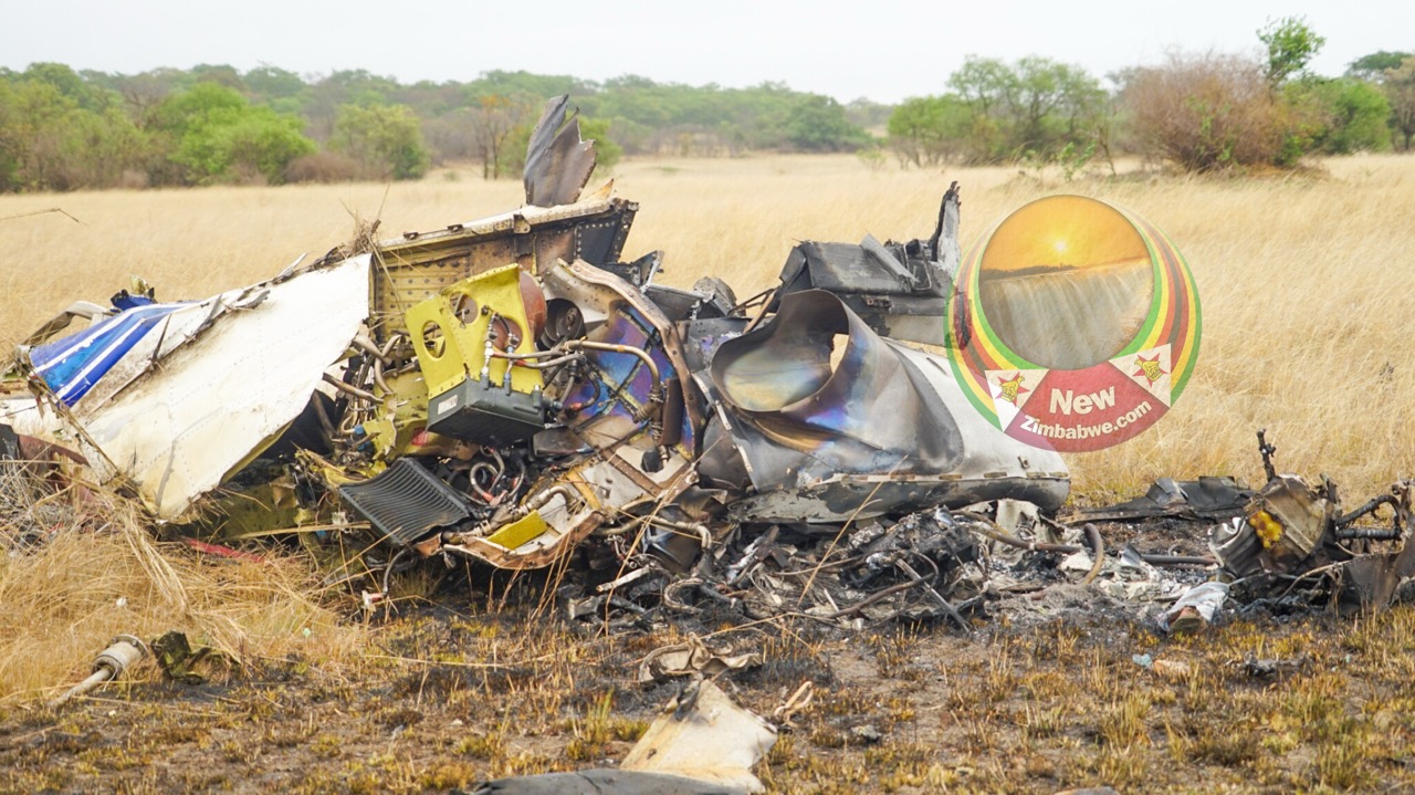 Scenes from Chivayo helicopter crash site