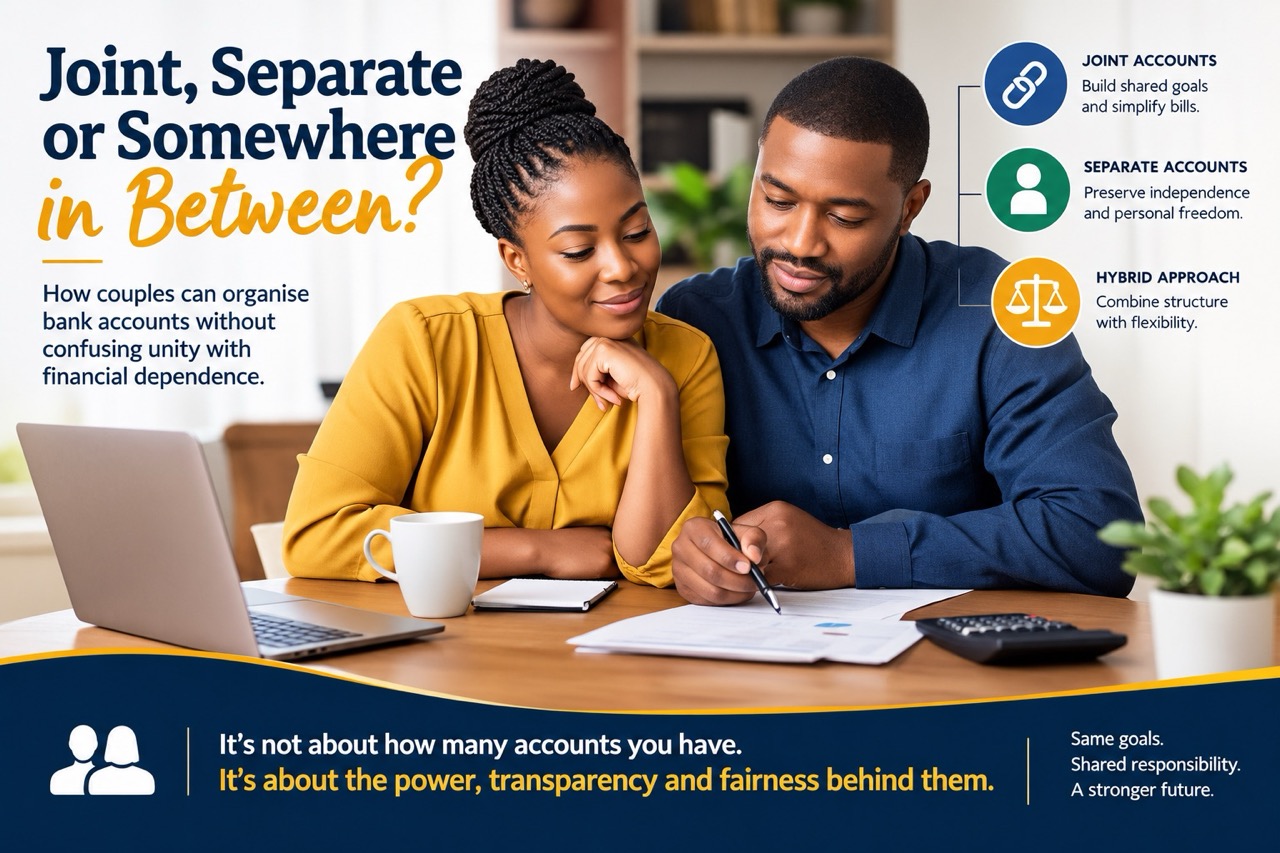 Joint, separate or somewhere in between? How couples can organise bank accounts without confusing unity with financial dependence