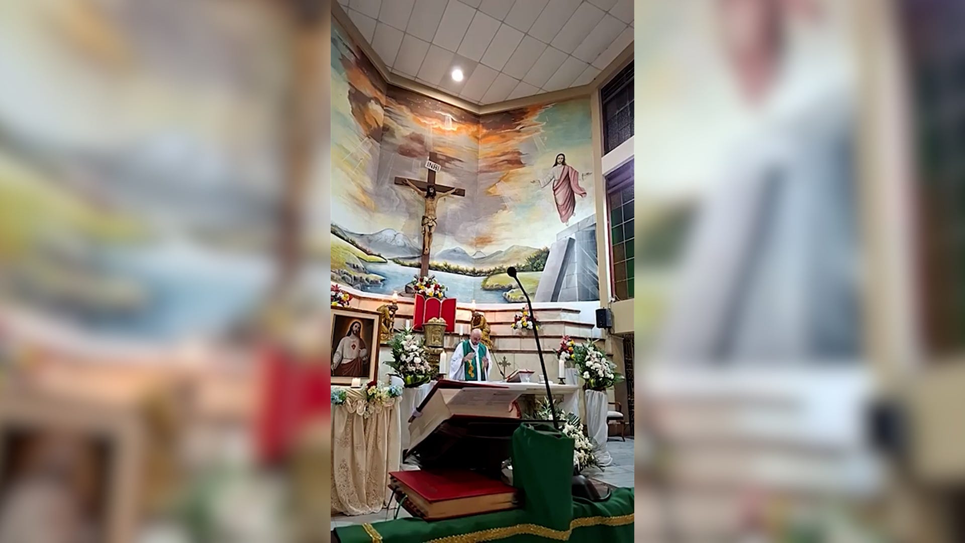 Priest killed after crucifix falls on him during livestreamed Mass