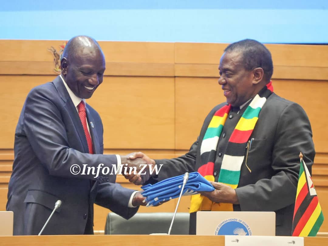 Ruto pushes for one African market as Kenya hands over COMESA chairmanship to Zimbabwe