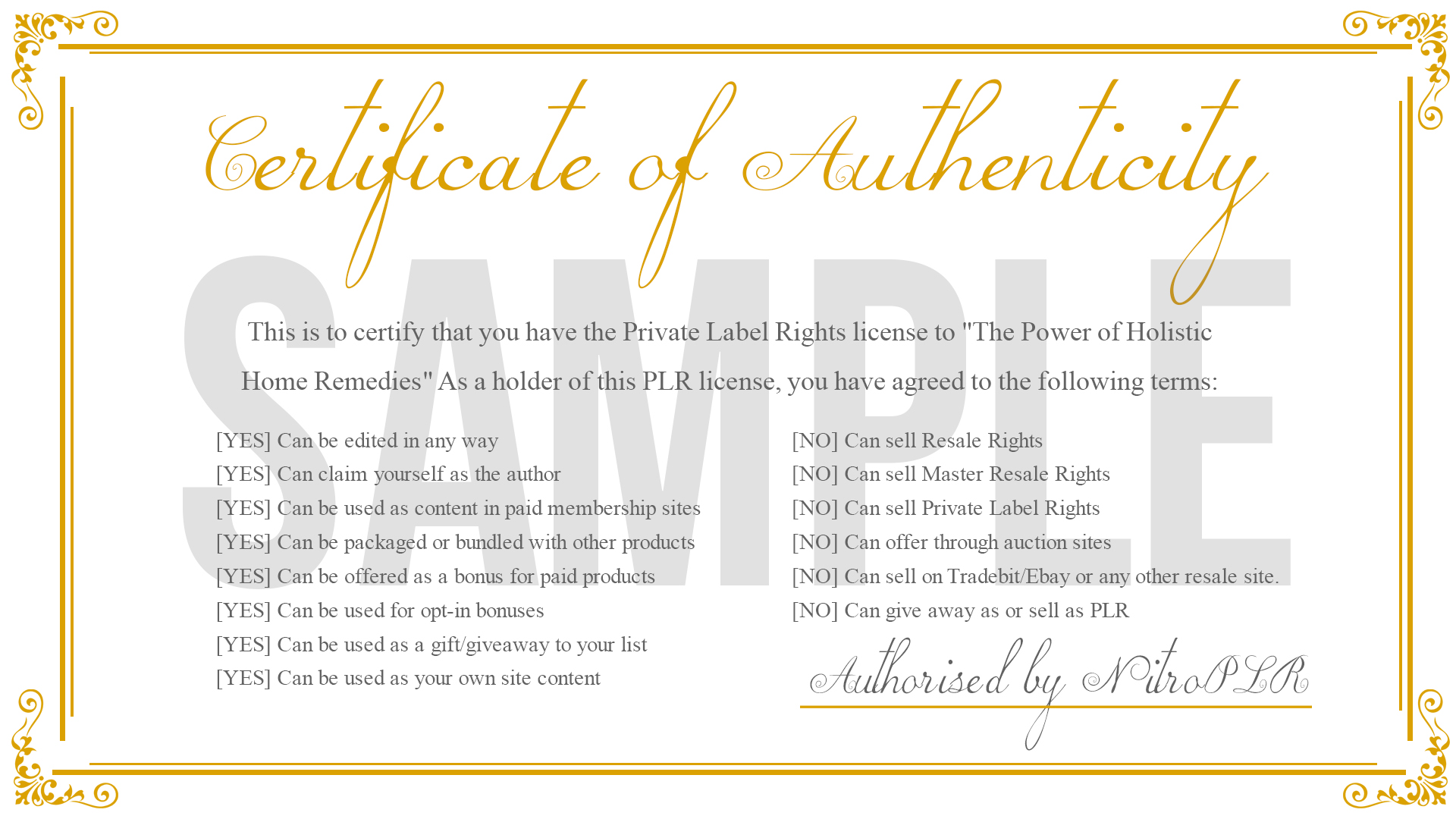 PLR license