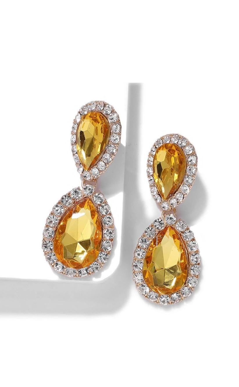 Orange gem earrings Clearance