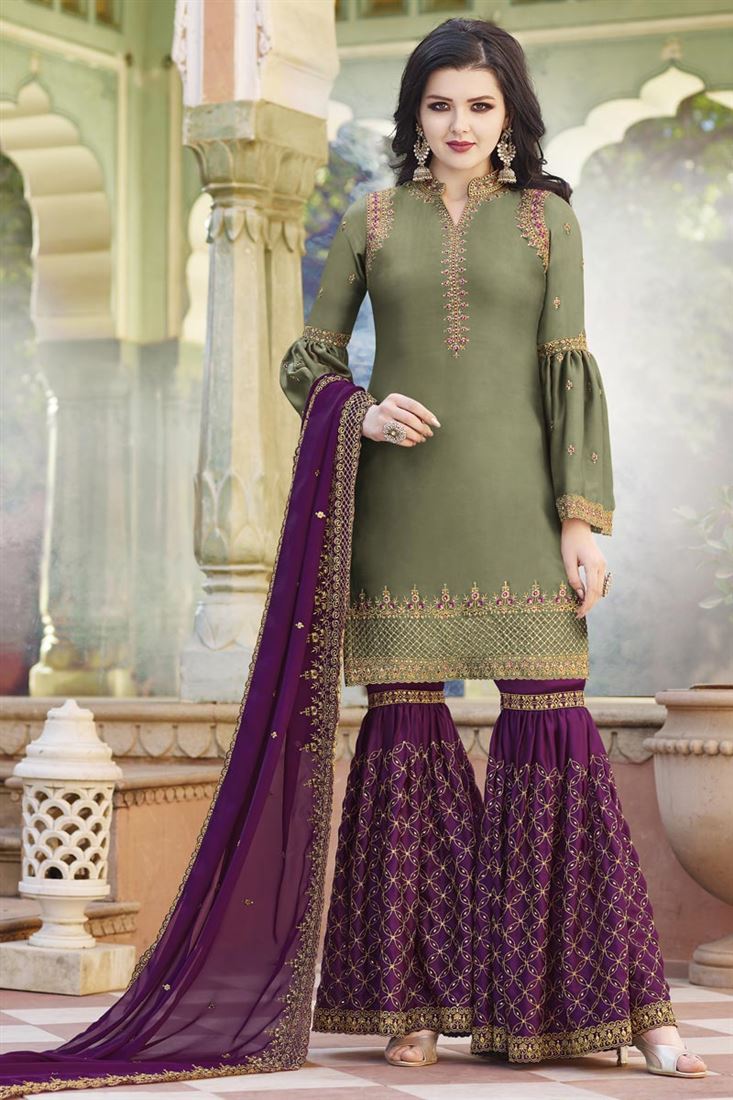 sharara style suits