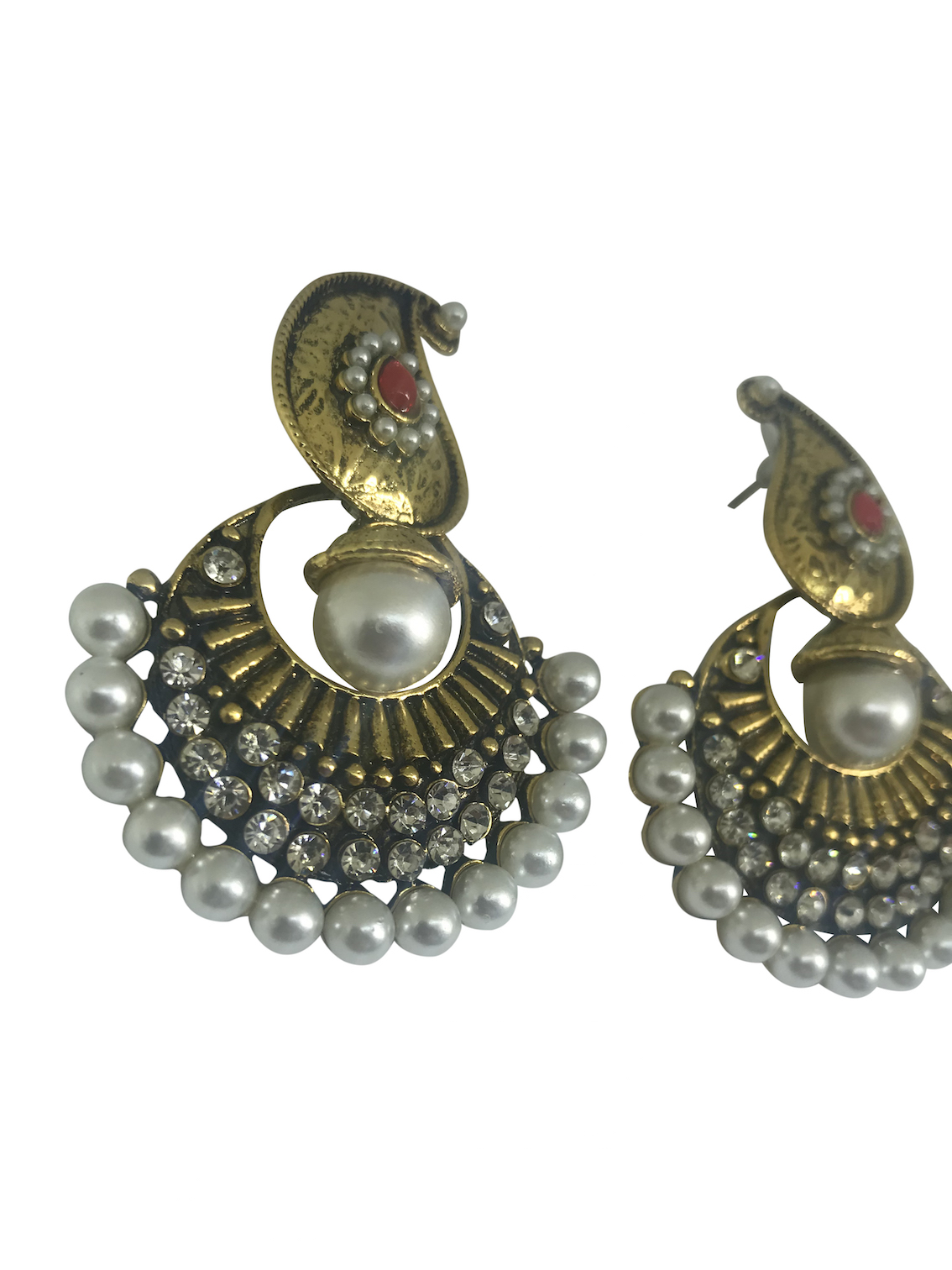 Antique Gold Jumka Drop Dangle Earrings Earrings, Ready To Ship, Sale