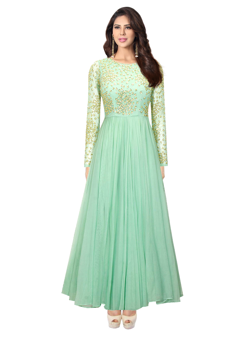 anarkali suit net designs