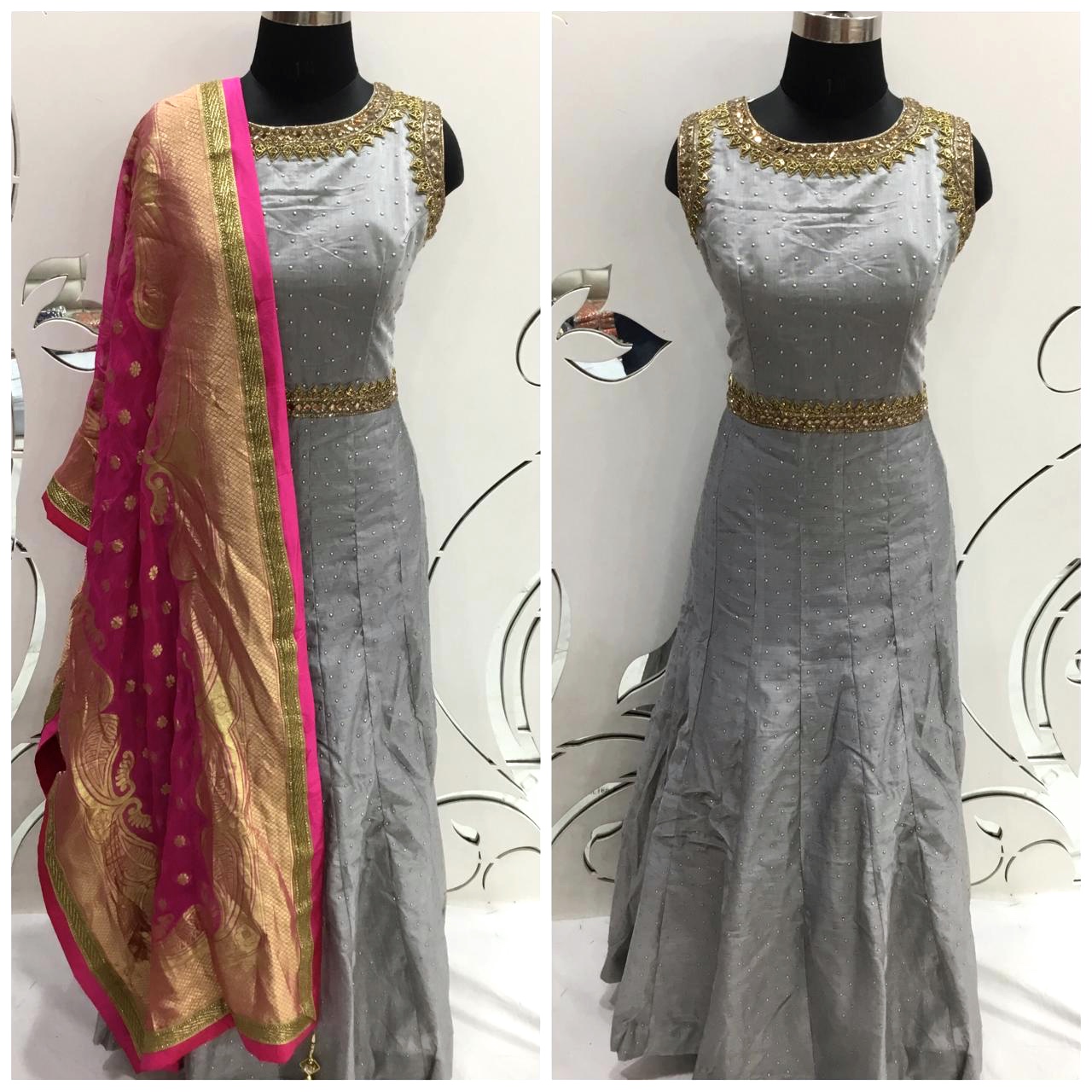 Grey contrast dress Outlet