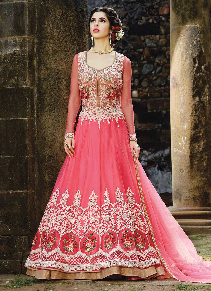 long anarkali pattern