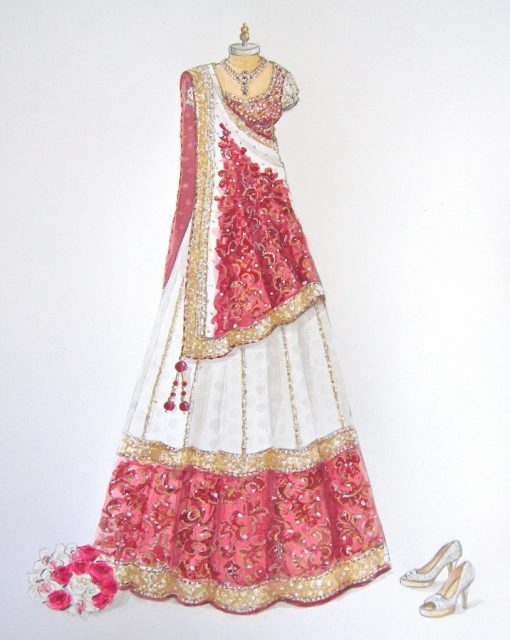 How to drape a dupatta on Lehenga