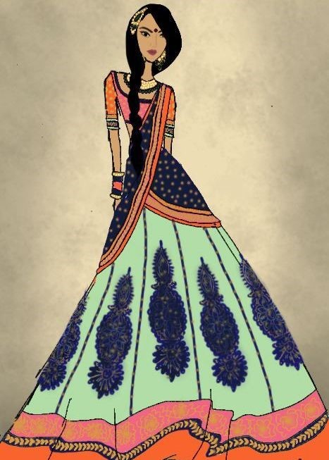 How to drape a dupatta on Lehenga