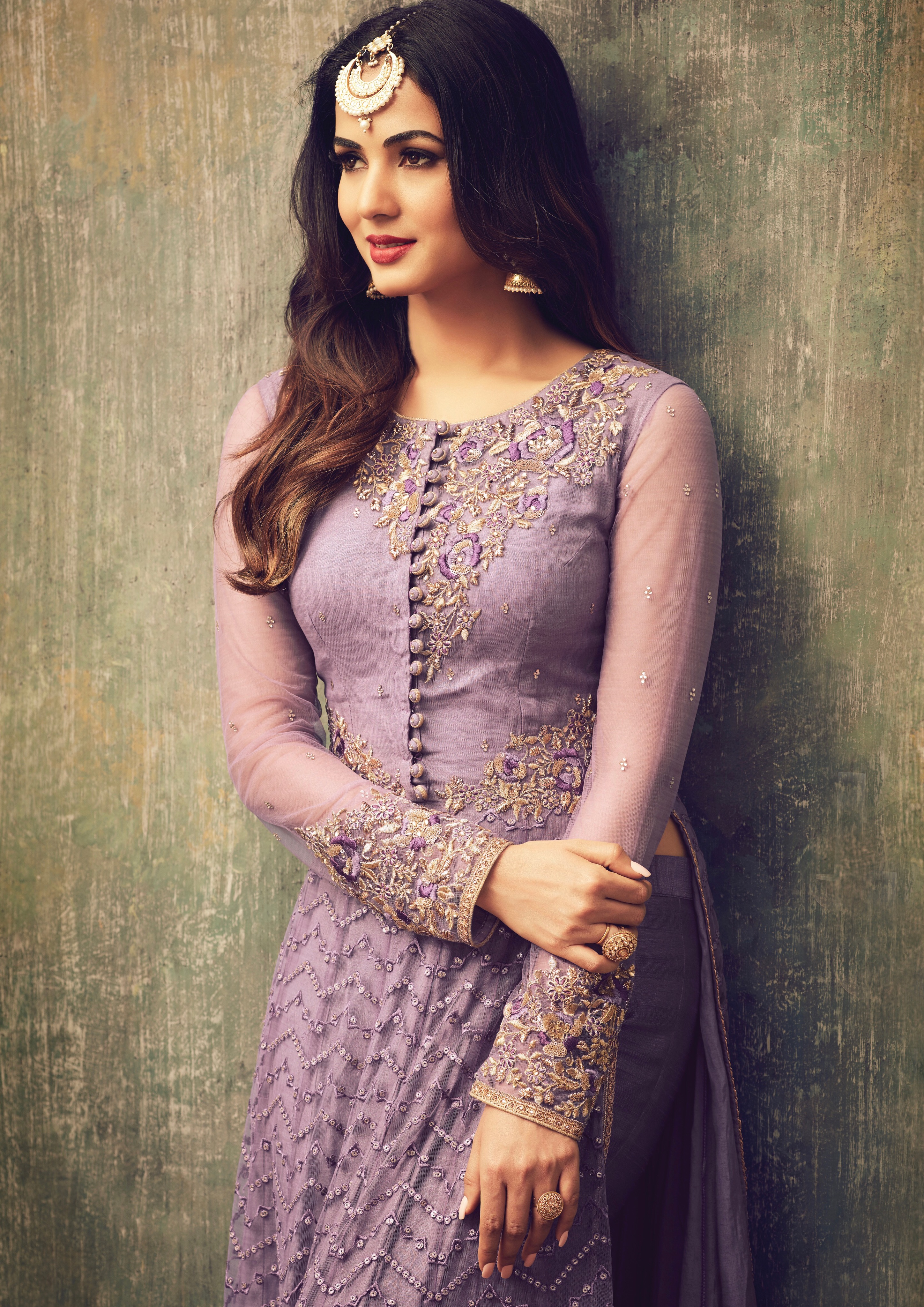 light purple anarkali