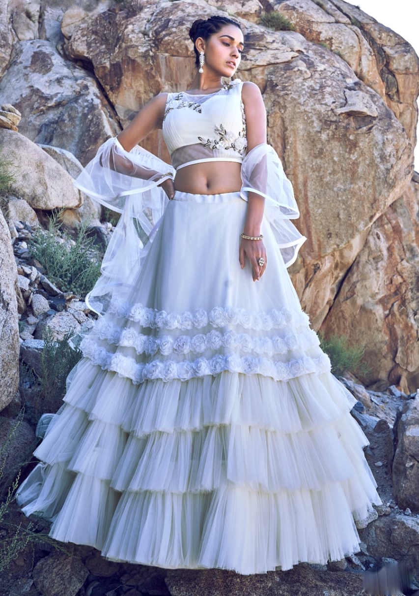 layered lehenga choli