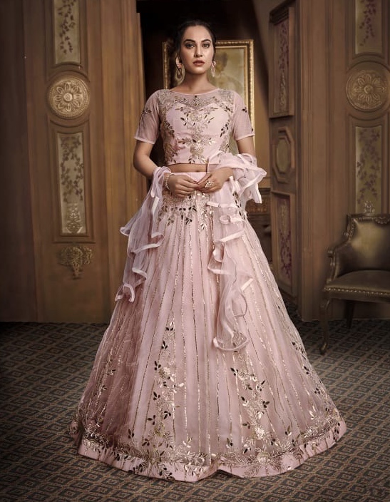 Light Pink Designer Lehenga Choli Lehengas Designer Collection