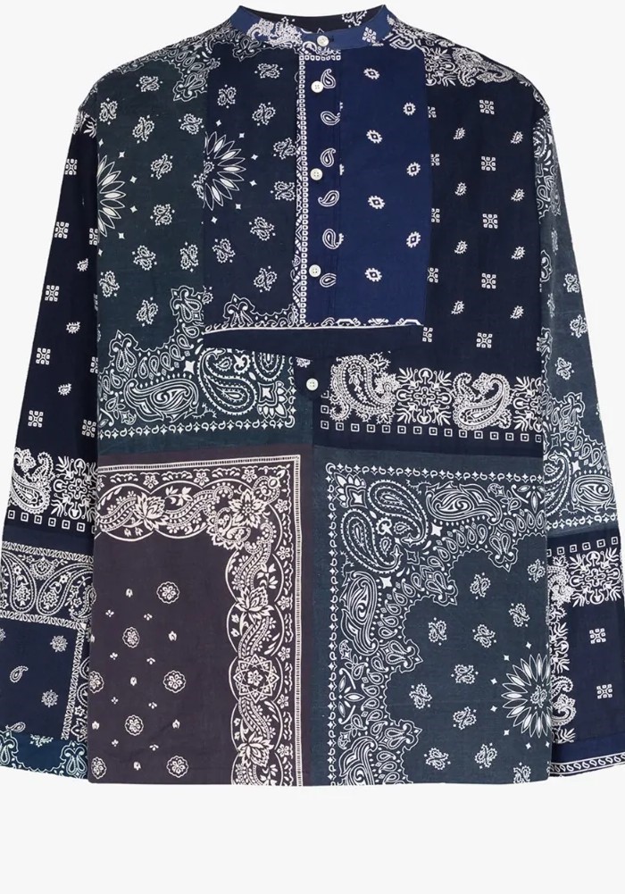 Replay Kids Blue Shirt with Bandana Print Shirt with Bandana Print