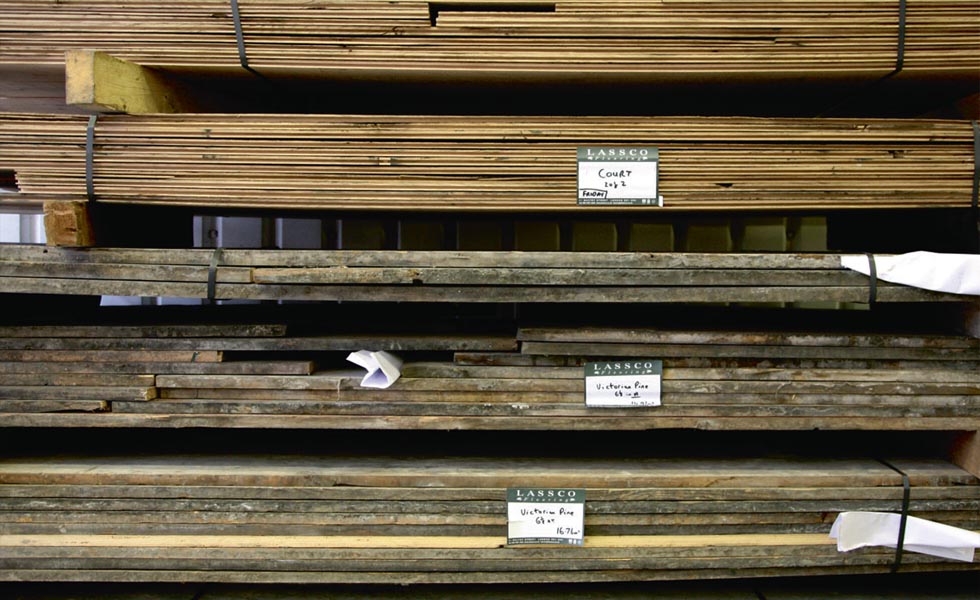 Reclaimed floorboards
