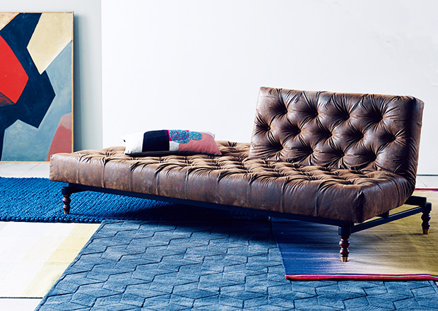 Chesterfield style Winks sofa bed from Heals Sofas